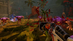 Image de Chaos cosmique avec Shatterverse : le FPS roguelite multijoueur de Serious Sam